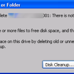 can't delete a file, not enough room
