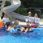 laptops in the swimming pool