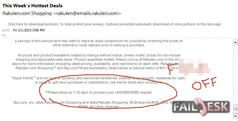 unsubscribe - eff you